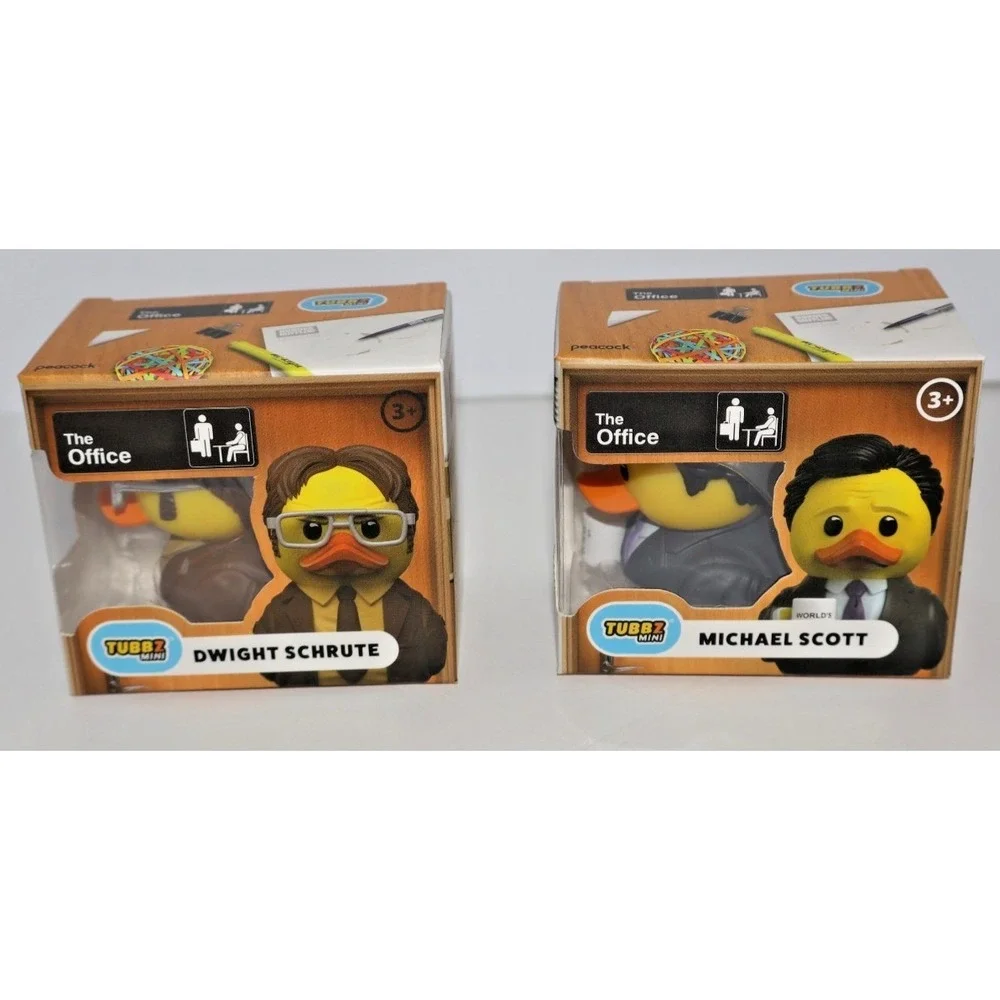 Tubbz THE OFFICE Michael Scott Dwight Schrute Mini Ducks Lot of 2 NEW